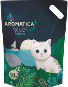 Силикагелевый наполнитель "Aromaticat" 10 л Классика  ― ZooPride - интернет-магазин кормов для животных Гатчинского комбикормового завода