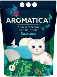 Силикагелевый наполнитель "Aromaticat" 3 л Классика  ― ZooPride - интернет-магазин кормов для животных Гатчинского комбикормового завода