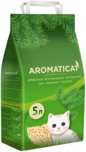 Древесный впитывающий наполнитель "AromatiCat" 5л. ― ZooPride - интернет-магазин кормов для животных Гатчинского комбикормового завода